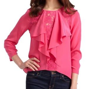 BCBG pink Lilliana blouse.  Size Large NWT